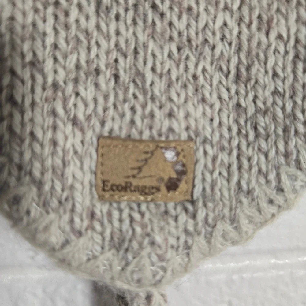Ecoraggs Jacob Ash Schuessler Winter Hat One‎ Size Fair Isle Tassels Beanie Snow